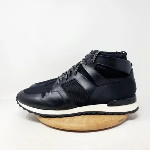 OAMC Marathon Mid Shoes Mens 12 Black Leather Mesh Lace Up Low Sneaker