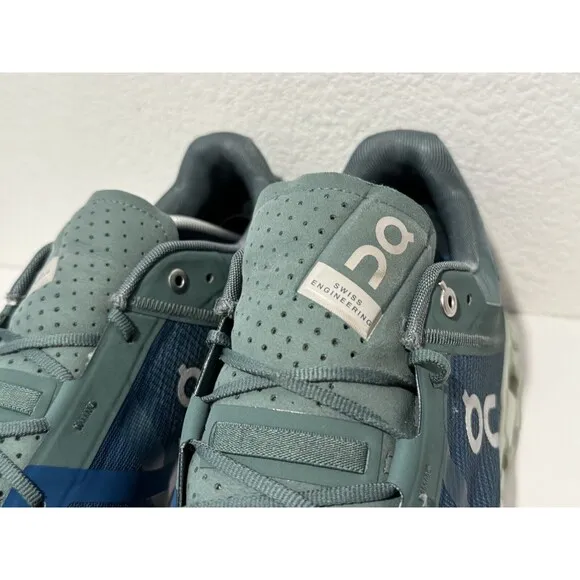 ON Cloud Cloudflow Mens Running Shoes Sz 13 Sea Petrol Blue Green Sneakers Gym