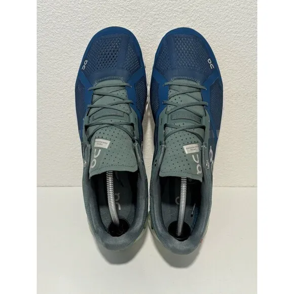 ON Cloud Cloudflow Mens Running Shoes Sz 13 Sea Petrol Blue Green Sneakers Gym