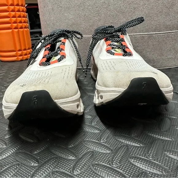 On Cloud Women's Cloudmonster Running Shoes, 10.5, Undyed-White Flame Orange