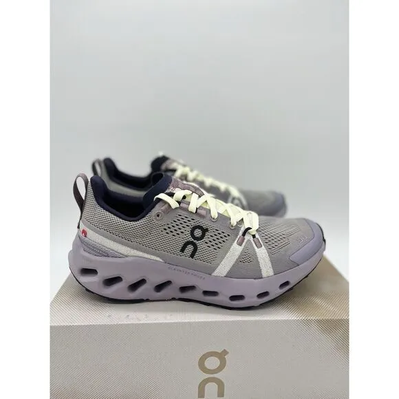 On Cloudsurfer Trail Size 8.5 Womens Seedling Lilac Purple Black Running Shoes