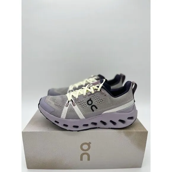 On Cloudsurfer Trail Size 8.5 Womens Seedling Lilac Purple Black Running Shoes