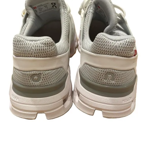 On Cloudswift gray White Lace Up Mesh CloudTec Running Sneakers US 6 EUC