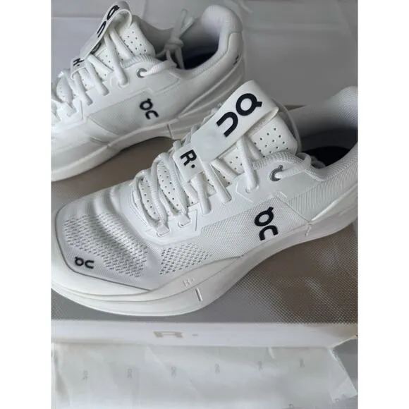 On Men's Tennis Shoes THE ROGER Pro Color:Undyed-White Black. Size 12