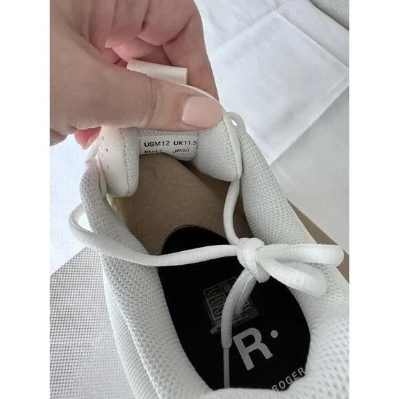 On Men's Tennis Shoes THE ROGER Pro Color:Undyed-White Black. Size 12