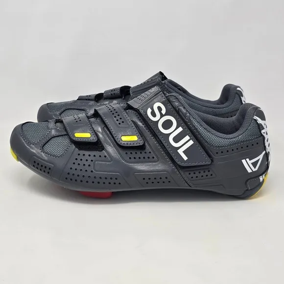 Pearl Izumi SoulCycle Cycling Shoes Road Bike Clip In Gray Yellow EU 44