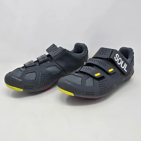 Pearl Izumi SoulCycle Cycling Shoes Road Bike Clip In Gray Yellow EU 44