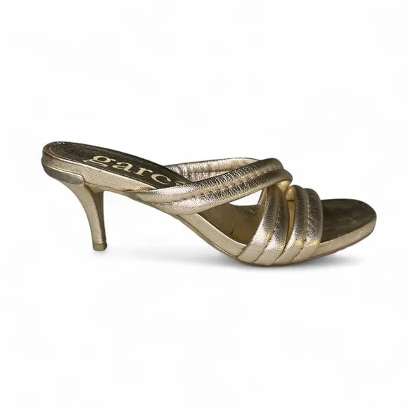 Pedro Garcia Women's Gold Cindy Sandal Size EU 38.5