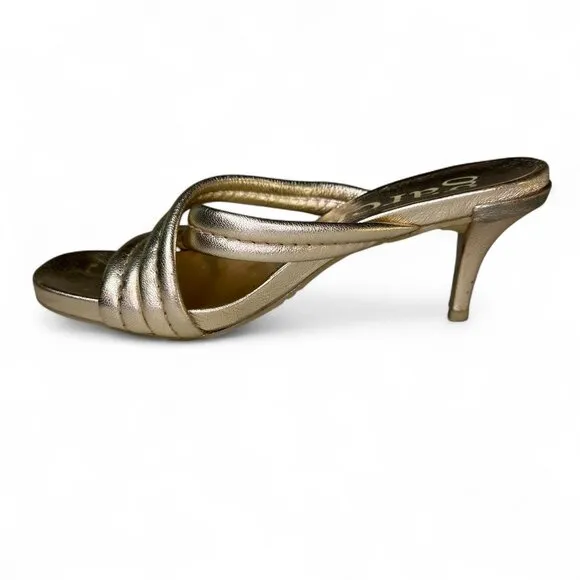 Pedro Garcia Women's Gold Cindy Sandal Size EU 38.5