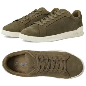 POLO Ralph Lauren Heritage Court II Suede Sneakers Size 10 Olive Green Suede NEW