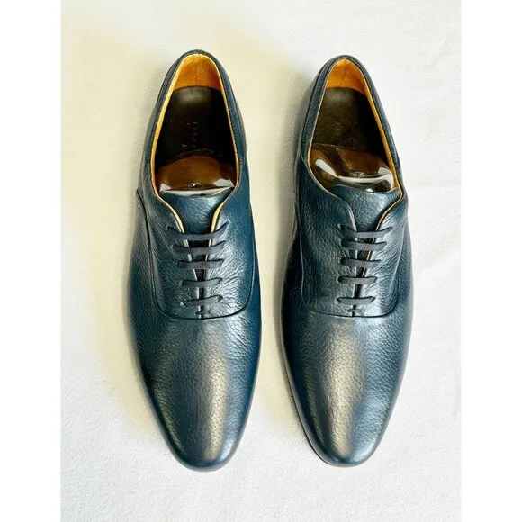 Porsche Design Men's Italian Torino Leather Oxford Shoes in Blue - Sz 10