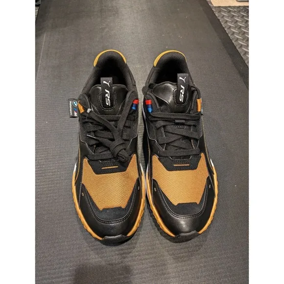 Puma Bmw M Motorsport Rs-Trck Mens Size 12 Black Amber Sneakers Shoes Super Rare