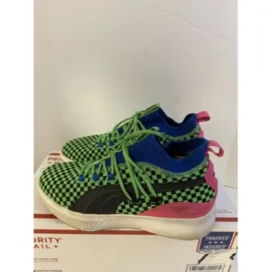 Puma Clyde Court Shoes Summertime Green Black Pink Size 8.5