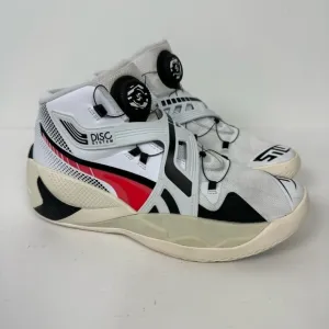 Puma Disc Rebirth Mid Top White Fiery Coral Basketball Shoes Sneakers Court