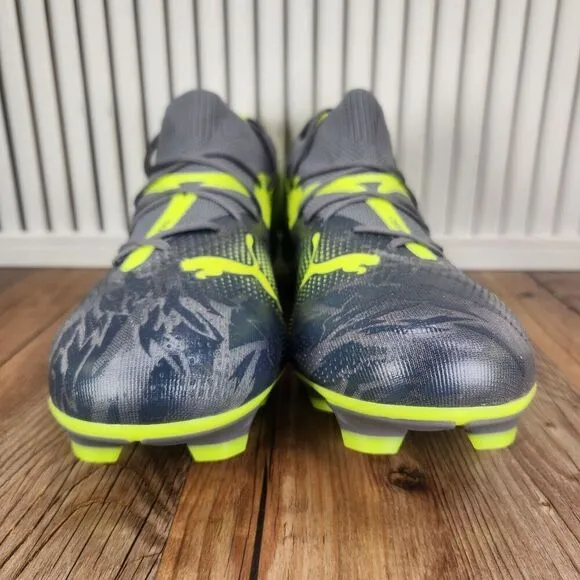 PUMA Future 7 Match Rush FG/AG Mens Size 13 Gray Green Soccer Cleats 107842-01