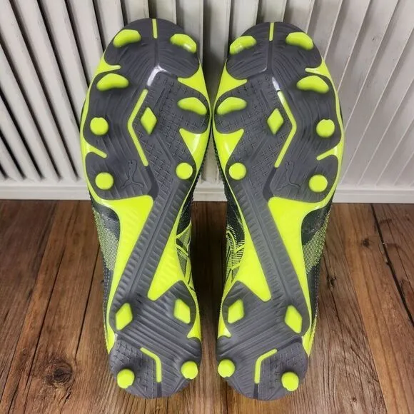 PUMA Future 7 Match Rush FG/AG Mens Size 13 Gray Green Soccer Cleats 107842-01