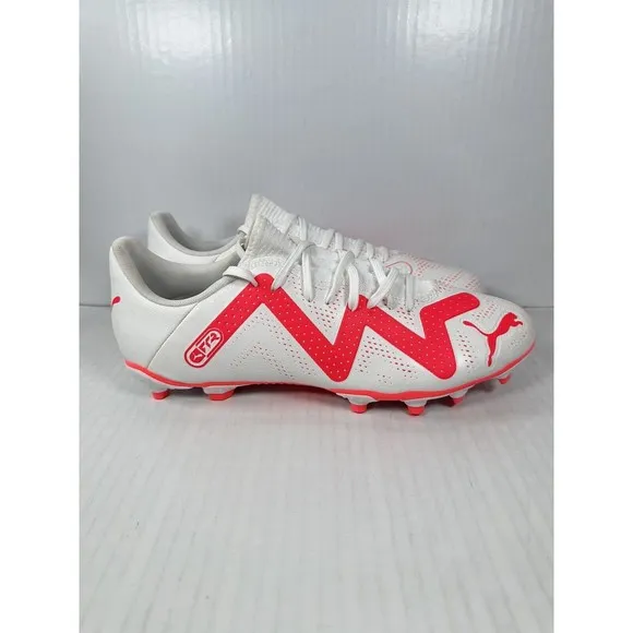 Puma Future Play FG/AG White Pink Soccer Cleats Mens Size 10 107377-01 NEW