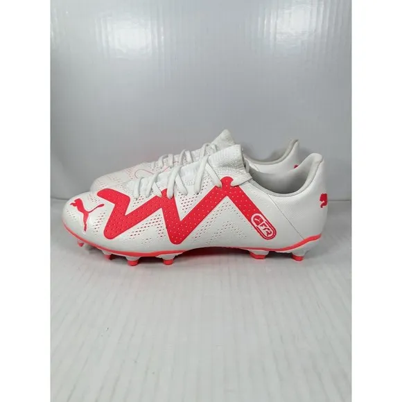 Puma Future Play FG/AG White Pink Soccer Cleats Mens Size 10 107377-01 NEW