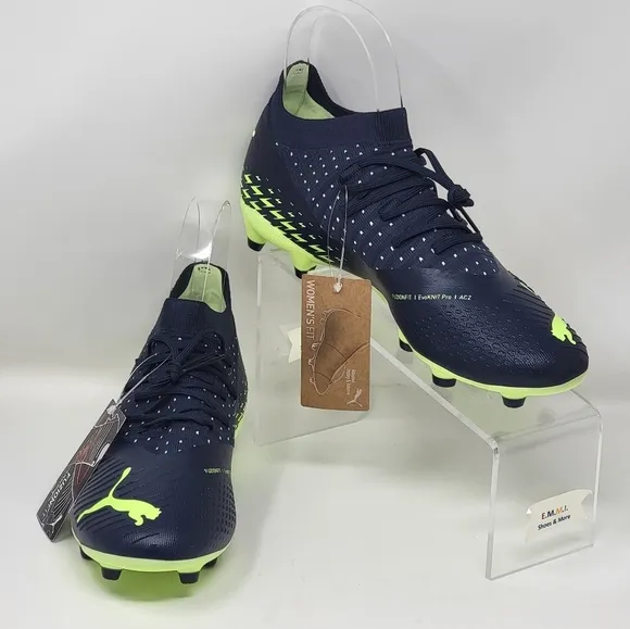 Puma Future Z 3.4 FG/AG 107094 01 Navy Green Football Shoes Womens Sz Multi New