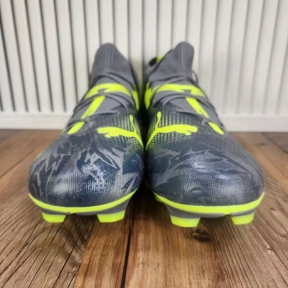 PUMA Future 7 Match Rush FG/AG Mens Size 12 Gray Green Soccer Cleats 107842-01