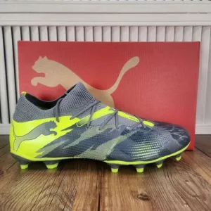 PUMA Future 7 Match Rush FG/AG Mens Size 12 Gray Green Soccer Cleats 107842-01