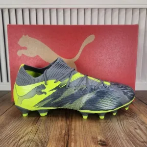 PUMA Future 7 Match Rush FG/AG Mens Size 8.5 Gray Green Soccer Cleats 107842-01