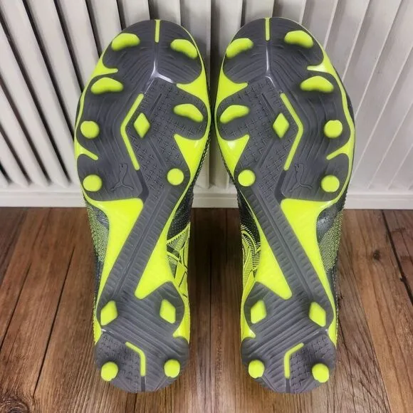 PUMA Future 7 Match Rush FG/AG Mens Size 8.5 Gray Green Soccer Cleats 107842-01