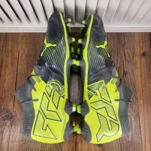 PUMA Future 7 Match Rush FG/AG Mens Size 8.5 Gray Green Soccer Cleats 107842-01