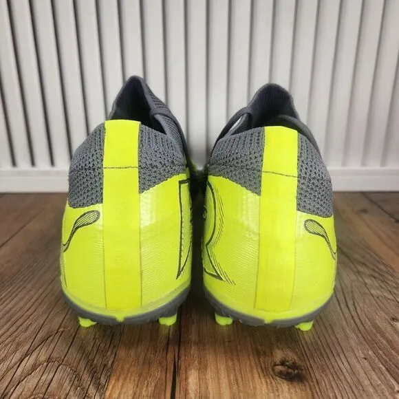 PUMA Future 7 Match Rush FG/AG Mens Size 8.5 Gray Green Soccer Cleats 107842-01