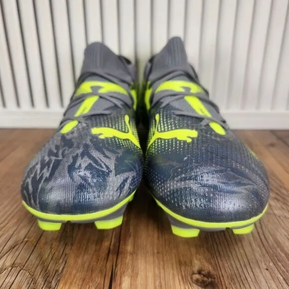 PUMA Future 7 Match Rush FG/AG Mens Size 8.5 Gray Green Soccer Cleats 107842-01