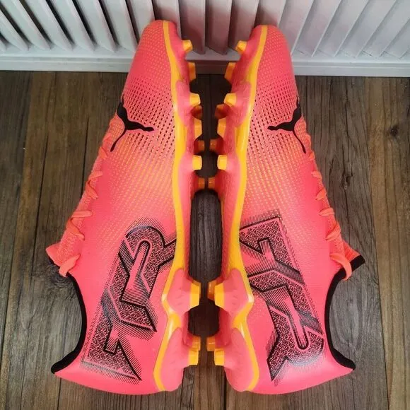 PUMA Future 7 Play FG/AG 107723-03 Men Sz 13 Black Sunset Glow Soccer Cleats NEW