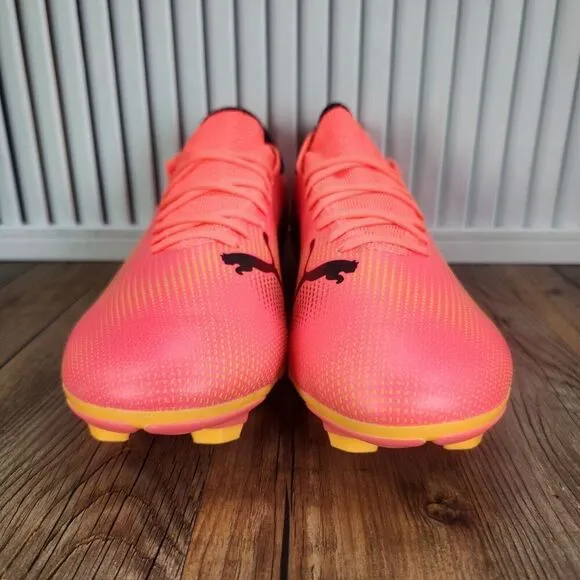 PUMA Future 7 Play FG/AG 107723-03 Mens Sz 9 Black Sunset Glow Soccer Cleats NEW