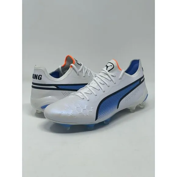 Puma‎ King Ultimate FG AG Soccer Cleats Shoes White 107097-01 Mens Size 8 New