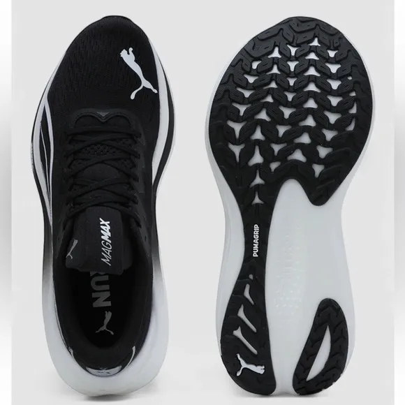 PUMA MagMax Nitro Running Shoes Sport NITROFOAM Black White  men’s Size 11.5