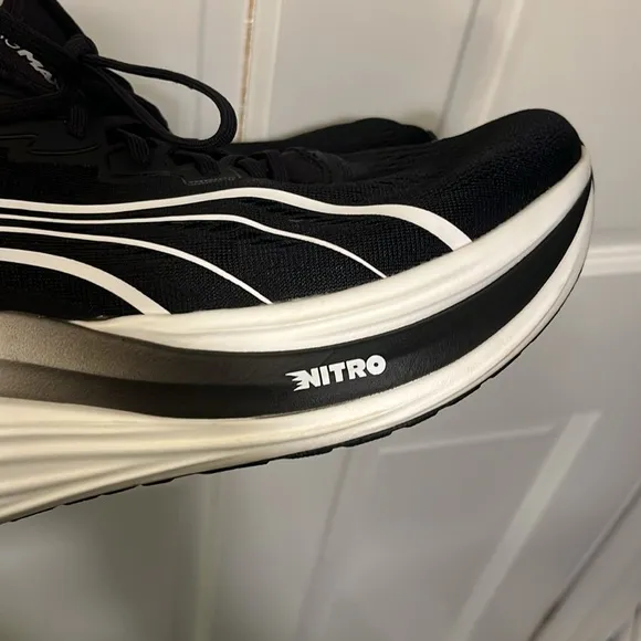 PUMA MagMax Nitro Running Shoes Sport NITROFOAM Black White  men’s Size 11.5