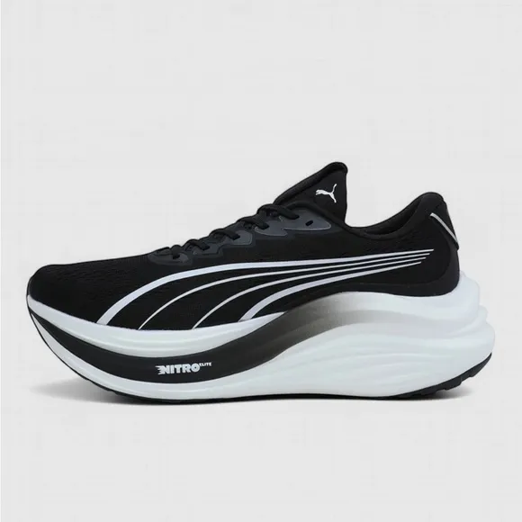PUMA MagMax Nitro Running Shoes Sport NITROFOAM Black White  men’s Size 11.5