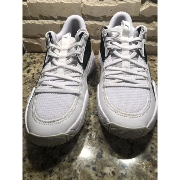 Puma Men's Court Rider basketball shoes white orange purple black size 10.5 EUC