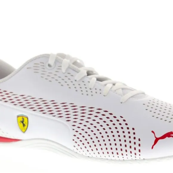 Puma Scuderia Ferrari Drift Cat 5 Ultra II Mens White Motorsport Sneakers Shoes