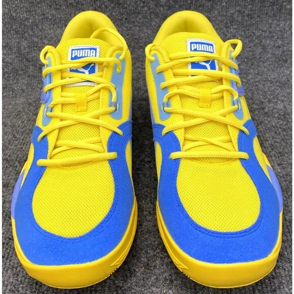 PUMA Shoes Mens Size 10 TRC Blaze Court Low Vibrant Yellow 376582-19 Sneakers