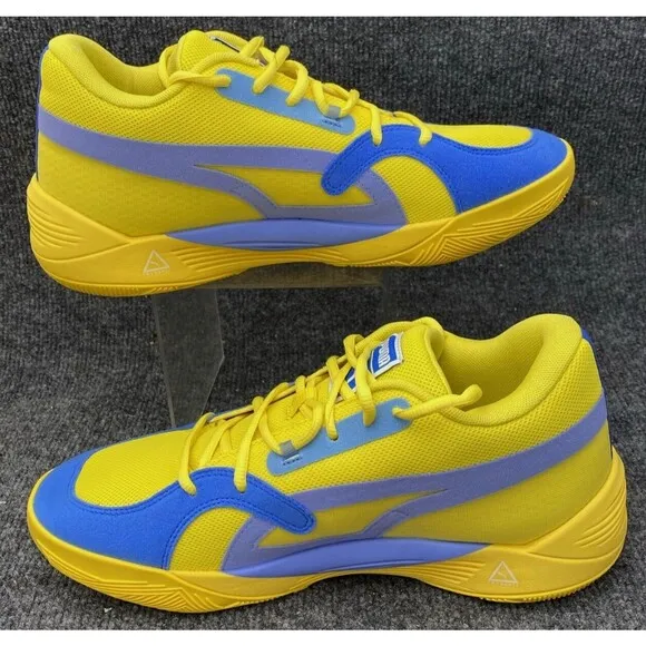 PUMA Shoes Mens Size 10 TRC Blaze Court Low Vibrant Yellow 376582-19 Sneakers