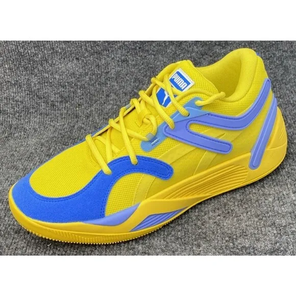 PUMA Shoes Mens Size 10 TRC Blaze Court Low Vibrant Yellow 376582-19 Sneakers