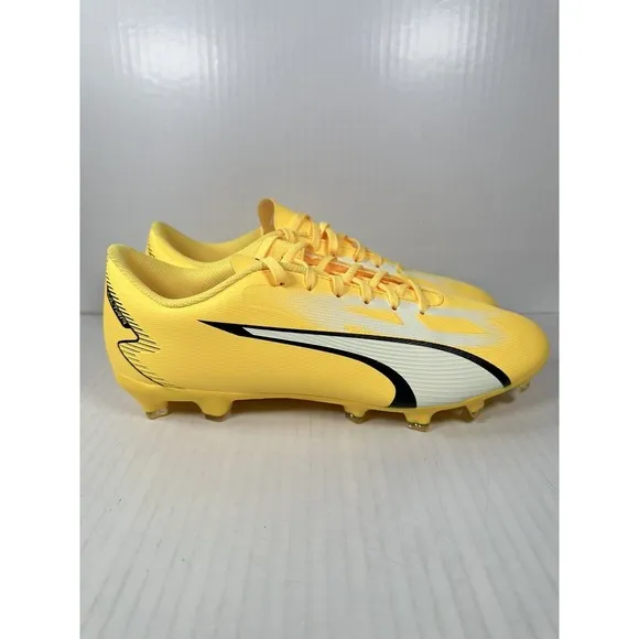 Puma Ultra Play FG/AG Soccer Cleats Yellow White Black Men’s Size 11 107423-04