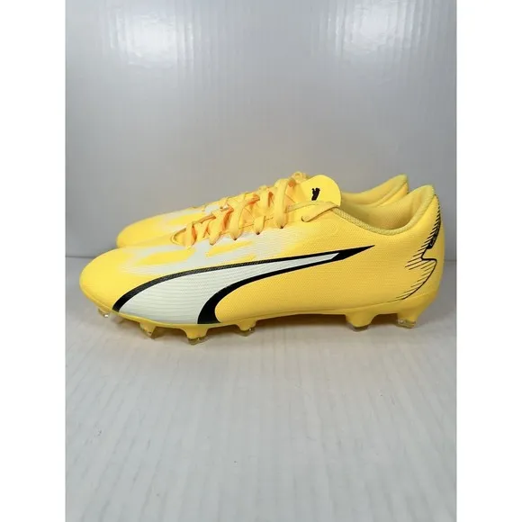 Puma Ultra Play FG/AG Soccer Cleats Yellow White Black Men’s Size 11 107423-04