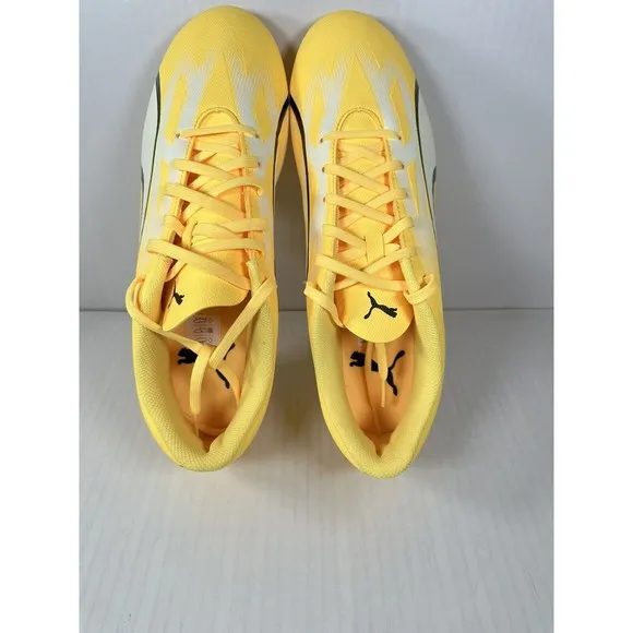 Puma Ultra Play FG/AG Soccer Cleats Yellow White Black Men’s Size 11 107423-04