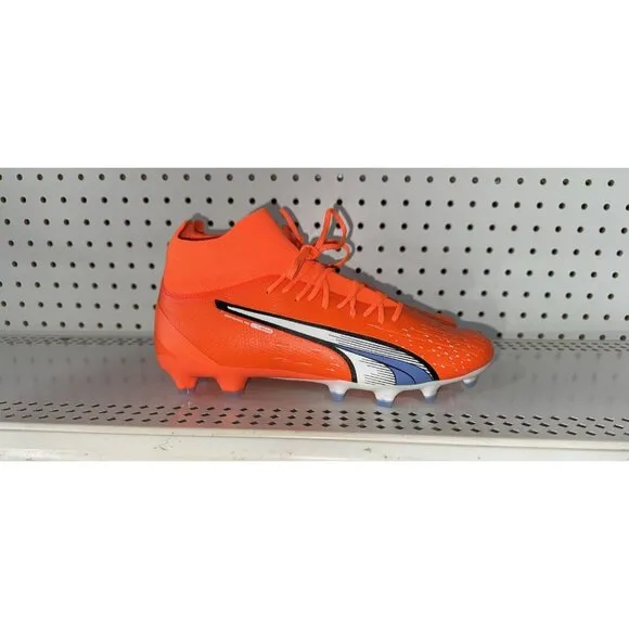 PUMA Ultra Pro FG AG Mens Soccer Cleats Size 9 Orange Blue White Black