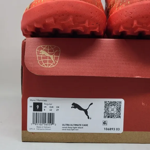 Puma Ultra Ultimate Cage Lace-Up Red Synthetic Mens Size 9 Soccer 106893 03