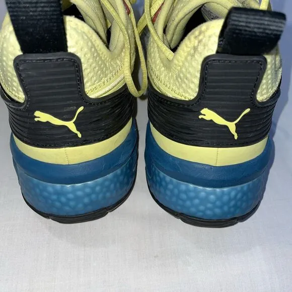 Puma Uproar Spectra Men’s Basketball Shoes Size 13 Yellow Leather Court Thunder