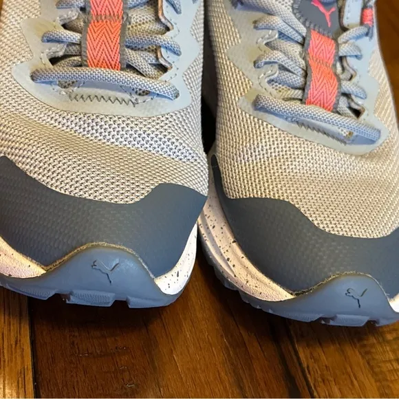 Puma Women Sz 7.5 Twitch Runner Shoes Trail Camo Sneakers Blue 378041-01 Running
