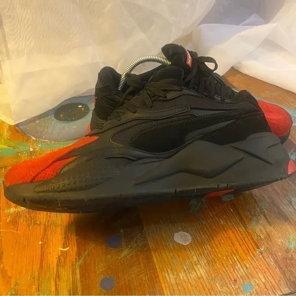 Puma X TMC RS-X3 10th Anniversary Low Mens Shoes Black Red 386515-01 Size 9