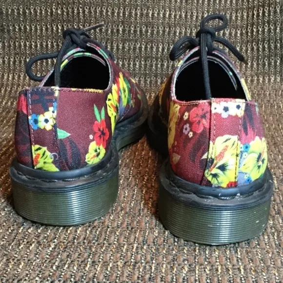 Rare Auth Dr. Martens Floral Flower Sneakers Shoes